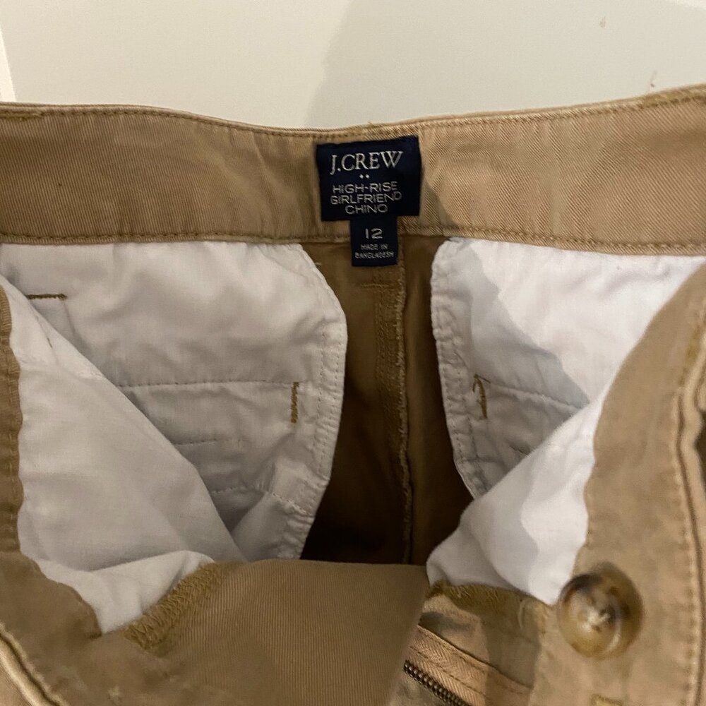 J. Crew Girlfriend Khakis Sz. 12 - Picture 6 of 6